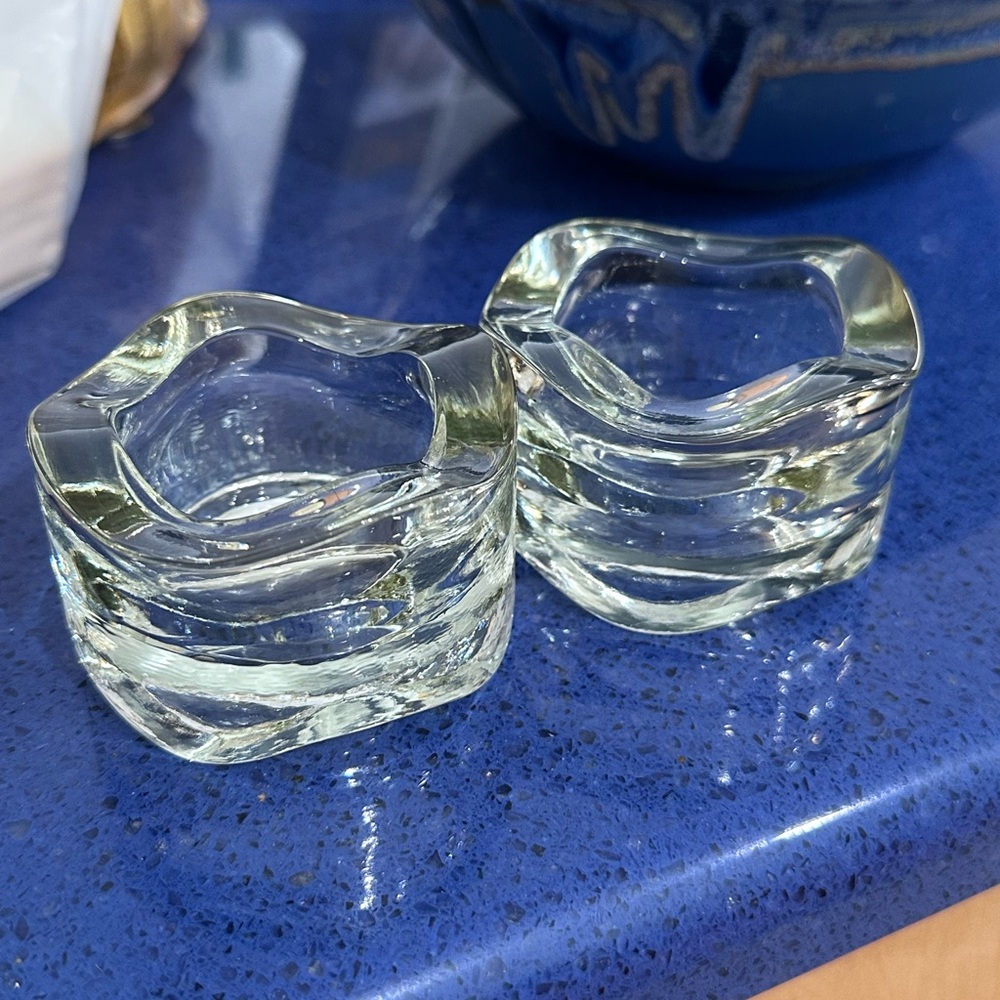 Clear Glass Candle Holders
